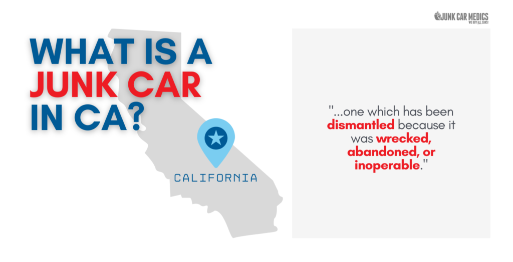 California Junk Car Definition
