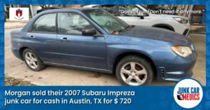 Morgan Received Cash for Cars in Austin