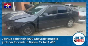 Joshua Sold Junk Car for Cash in Dallas
