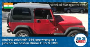 Andrew Sold Junk Car for Cash in Miami