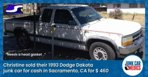 Christine Sold Junk Car for Cash in Sacramento